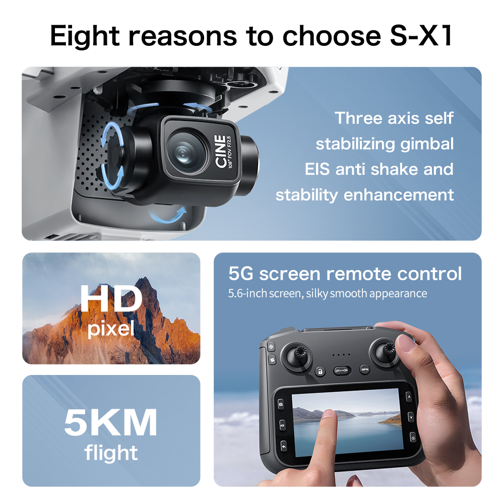 S-X1 MAX GPS Drone with 3-Axis - Drone Thermal Imaging recension och pris